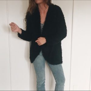 Black Fuzzy Cardigan